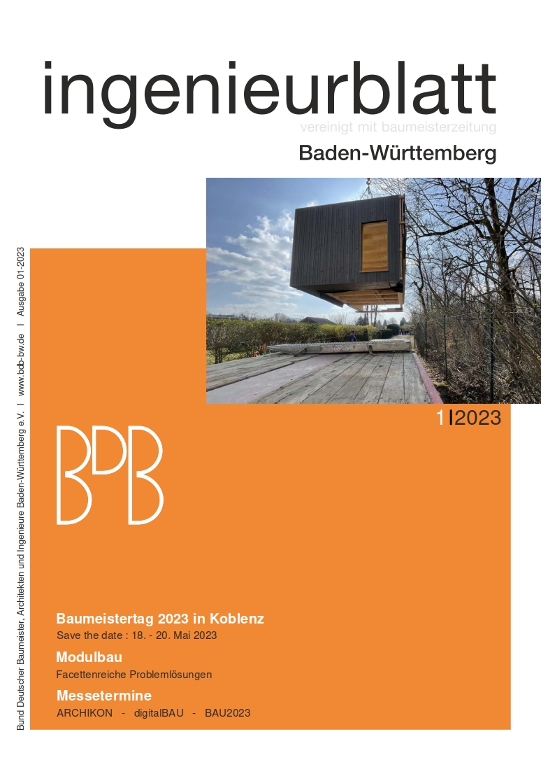 PDF Titelbild Ingenieurblatt BoB 1-2023